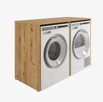 Produktbild von DORA Waschmaschinenschrank 130 cm breit Eiche Gold  Überbauschrank Waschmaschine oder Wäschetrockner Schrank für Bad