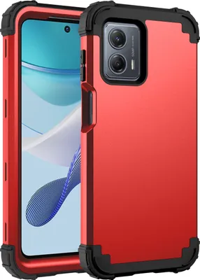 Produktbild von Handyhülle für Motorola Moto G 5G 2023 Hybrid 3 in 1 PC TPU Stossfest Robust Hülle Rot