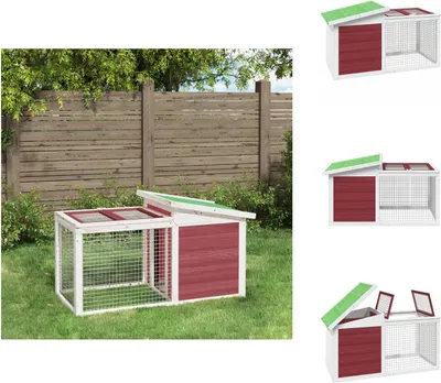 Produktbild von vidaXL Kaninchenstall Mokka 100,5x54x55 cm Massivholz Kiefer -  Lebensräume & Gehege für Kleintiere