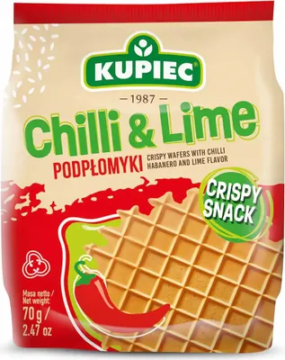 Zdjęcie produktu dla Podpłomyki kukurydziane Kupiec chilli-limonka 70g