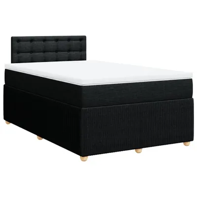 Produktbild von Boxspringbett mit Matratze Schwarz 120x200 cm Stoff