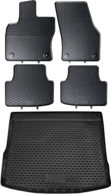 Produktbild von Gummi Kofferraumwanne + Fußmatten Set für VW Tiguan 2 AD, Bj. 1/2016-
