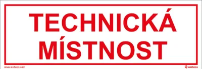 Obrázek produktu pro Walteco Technická místnost, 290x100mm, samolepka