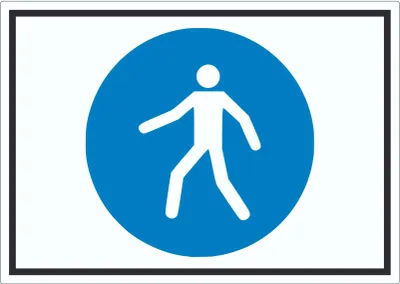 Produktbild von Fußgängerweg benutzen Symbol Aufkleber A8 (52x74mm)
