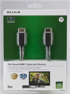 Produktbild von BELKIN HDMI High Speed mit Ethernet Gold, 5m