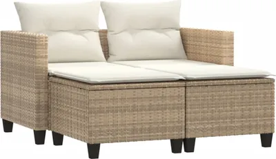 Zdjęcie produktu dla VidaXL 365794, 2 siedz., Kremowy, 110 kg, 1220 mm, 650 mm, 620 mm