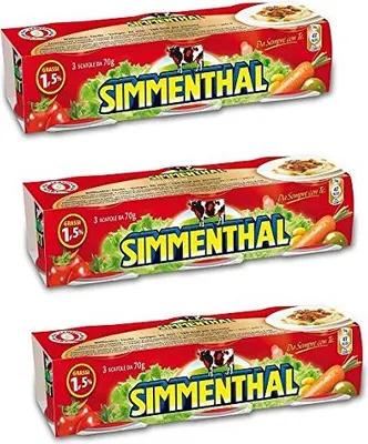 Produktbild von Simmenthal Fleisch in Gelee, 3 x 90 g, 100 % italienisches Fleisch, Gelee, Rindfleisch, fertig zum Verzehr