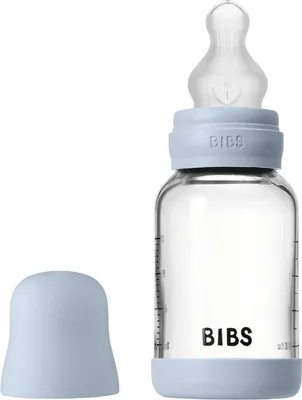 Produktbild von Bibs Glas-Flasche Baby Bottle Round 120 ml + Silikon-Trinksauger