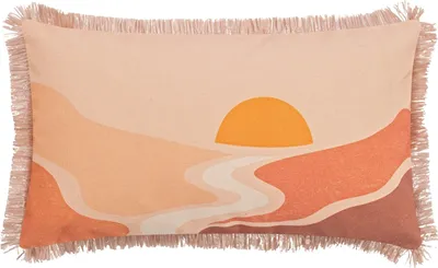 Produktbild von Kissenhülle - Pfirsich - Rosa - Polyester - Baumwolle - 30 x 50 cm - mit Reißverschluss