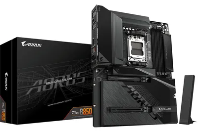 Obrázek produktu pro GIGABYTE B850 AORUS STEALTH, AMD, Zásuvka AM5, AMD Ryzen 7000 Series, AMD Ryzen 8000 Series, AMD Ryzen 9000 Series, Zásuvka AM5, DDR5-SDRAM, 256 GB