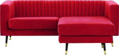 Produktbild von Universelles Ecksofa Slender - rot - Velluto 7