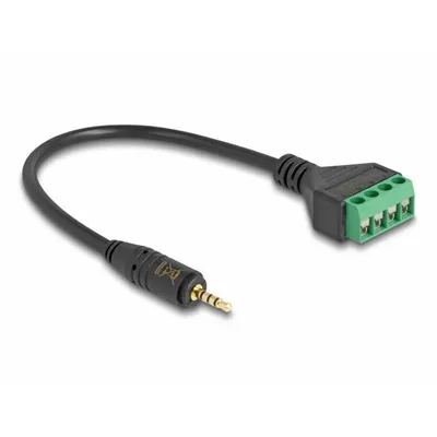 Produktbild von Delock Kabel Klinkenstecker 2,5 mm 4 Pin zu Terminalblock Adapter 20 cm