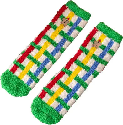 Produktbild von Weihnachtssocken, flauschige Damensocken, warme, bunte Wintersocken zum Entspannen zu Hause, perfektes Weihnachtsgeschenk