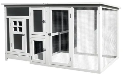 Produktbild von Hühnerstall - Hühnerhaus mit Nistkasten - Für 1–2 Hühner - Holz - Für draußen