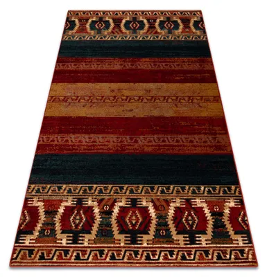 Image de Tapis en laine OMEGA VRITTI ethnique rubis rouge 170x235 cm
