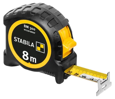 Imagen del producto de STABILA 19572 STABILA Maßband BM 300 NYLON-WRAP, 1000er-Skala 19572, Stahl 8,0 m