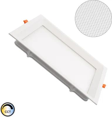 Produktbild von LED Einbaustrahler flach 16W CCT Wählbar Eckig Mikroprismatisch Ausschnitt 150x150 mm No Flicker 2700K - 4000K - 6000K Wählbar (Warm-Neutral-Kalt)