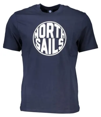 Produktbild von Blaues Herren T-Shirt mit Rundhals und Druck - Kurzarm, Logo-Style