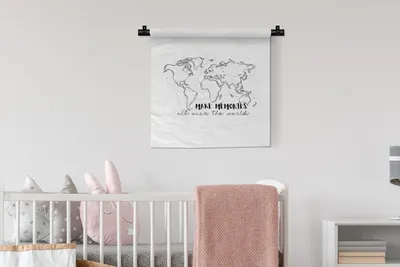 Produktbild von MuchoWow® Wandteppich Wandbehang Karte - Sprichwörter - Schwarz und Weiß 60x60 cm Tapisserie Dekoration Wandtuch - Dekorationen - Wand Decke