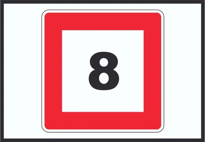 Produktbild von Höchstgeschwindigkeit 8 km/h nicht zu überschreiten Schild mit Symbol A6 Rückseite selbstklebend