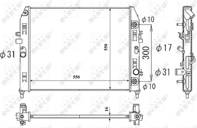 Produktbild von NRF 53851 Kühler Wasserkühler Motorkühler für MAZDA MX-5 III (NC)