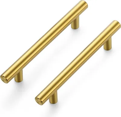Immagine prodotto di Maniglie dorate per ante da cucina - Robuste e senza tempo - 2 pezzi - Acciaio inox