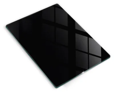 Produktbild von Glasschneideplatte - Herdabdeckplatte - 40x52 cm - Schneidebrett - Spritzschutz - Schwarze Farbe