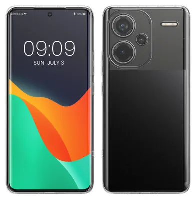 Produktbild von kwmobile Hülle kompatibel mit Xiaomi Redmi Note 13 Pro+ 5G / Redmi Note 13 Pro Plus 5G - Silikon Handyhülle transparent - Handy Case in Transparent
