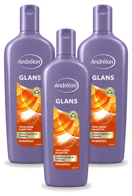Productafbeelding van 3 x Andrélon Glans Shampoo - 300 ml - Voordeelverpakking - 3 stuks