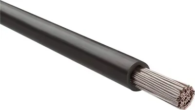 Immagine prodotto di CAVO HELU FÜNFNORM 1X50mm² AWG1 BK (nero) Conduttore singolo nero AD 13,9mm Tensione nominale Uo/U 450V/750V secondo UL/CSA 600V
