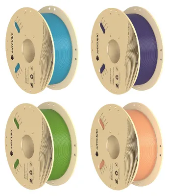 Zdjęcie produktu dla Filament PLA Anycubic 1,75 mm Kobra 3 Filament do drukarek 3D Kolor Pantone z funkcją RFID Ekologiczna szpula do drukowania Dokładność wymiarowa +/- 0,02 mm Kompatybilny ze wszystkimi drukarkami 3D FDM dostępnymi na rynku Anycubic Kobra Plus, Kobra 2 Plus, Kobra Max, Kobra 2, Kobra 2 Pro, Kobra 2 Max, Kobra 2 Neo (4 kolory: Peach Fuzz / Interstellar Violet / Tropical Turquoise / Spring Leaf)