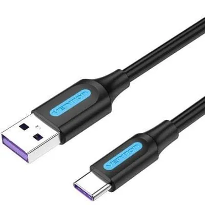Produktbild von Vention CABLE USB-C TO USB2.0/1.5M BLACK CORBG VENTION