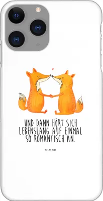 Produktbild von Mr. & Mrs. Panda Iphone 11 Pro Handyhülle Füchse Liebe - Weiß - Geschenk, Premium Kunststoff, Handy Case, Ehe, Ehefrau, Fuchs