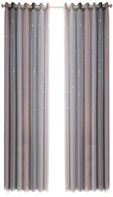 Produktbild von Famanu Verdunkelungsvorhänge für Kinder - Sterne Motiv - 2 Stück - 134 x 160 cm