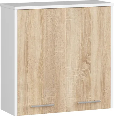 Image de Akord Armoire Murale 1 Porte Blanc/Chêne Sonoma 60X23X60