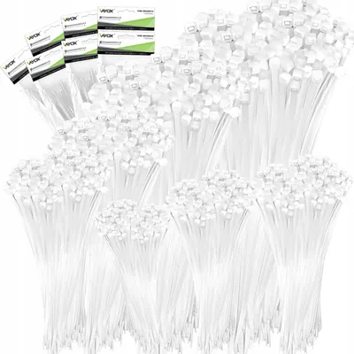 Produktbild von Vayox Schlauchklemmen-Set | 10-40cm | 700 Stück | Weiß