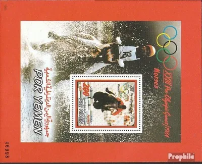 Produktbild von Briefmarken Südjemen (Demokrat. Rep.) 1983 Mi Block10 (kompl.Ausg.) mit rotem Blockrand postfrisch Olympische Sommerspiele 84