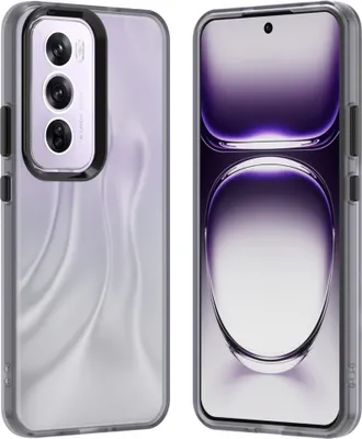 Produktbild von Handyhülle für Oppo Reno12 Schlank Durchscheinend Matt Stoßfest Schutzhülle Schwarz