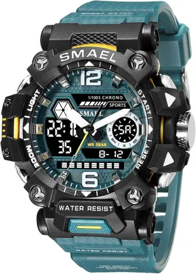 Produktbild von Herren Militär Armbanduhr Digital LED Sportuhr 50M wasserdicht Dual-Zeitzone Stoppuhr Alarm Silikonarmband Outdoor taktische Uhr