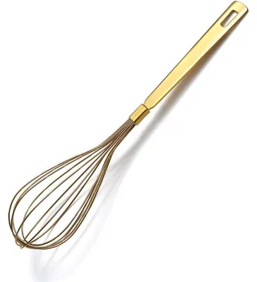 Immagine prodotto di Frusta da cucina con rivestimento in titanio dorato, frusta in acciaio inossidabile, set di utensili da cucina in filo resistente, lavabile in lavastoviglie