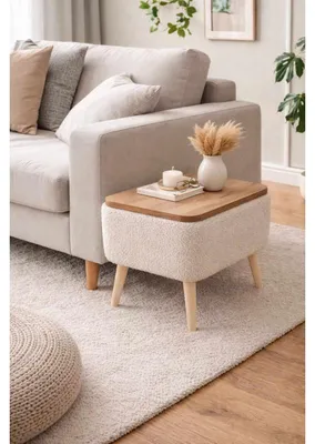 Image de Table d'Appoint - 60 x 45 x 30 cm - Beige