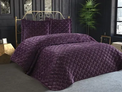 Produktbild von L'Essentiel Linge de Maison, Lima - Damson, Tagesdecke, Zwetschge, Samt, 220 x 250 cm