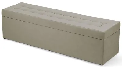 Obrázok produktu pre MG Design, šedá taburetka s úložným priestorom, 45x160 cm - objem úložného priestoru 190 litrov, nosnosť do 300 kg, matný povrch, ľahko udržiavateľná, vhodná do obývačky a predsiene