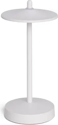 Produktbild von LED Tischlampe Tragbar Außen Metall mit Batterie USB wiederaufladbar Milevani Weiß