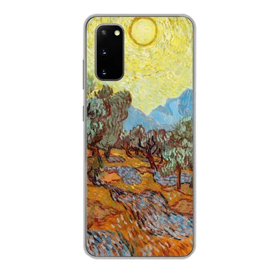 Produktbild von MuchoWow® Handyhülle Schutzhülle Hülle für Samsung Galaxy S20 Olivenbäume mit gelbem Himmel und Sonne - Vincent van Gogh Silikon Softcase Handy Hülle - Bild