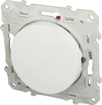 Image de Bouton poussoir SCHNEIDER Odace S52A206 - 10A - 230V - blanc