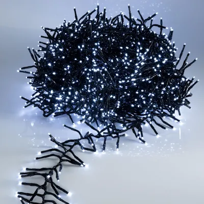 Produktbild von Büschel Lichterkette kalt weiß - 11 m / 1512 LED - Deko Baum Beleuchtung mit Controller und Speicherchip - für Außen und Innen