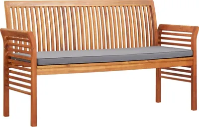 Zdjęcie produktu dla 3-osobowa ławka ogrodowa z poduszką, 150 cm, drewno akacjowe