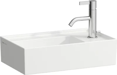 Produktbild von Laufen LF Kartell HWB, 81533.4, Armaturenbank rechts, 1 Hahnloch, o. Überlauf, 460x280, weiß, 1 Stk.