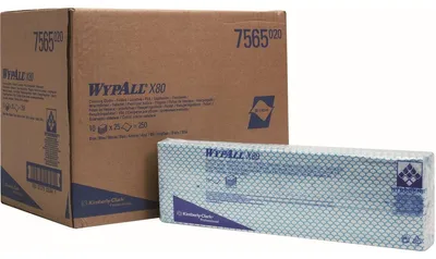 Produktbild von Wischtücher Wypall X80 1-lagig 41,6x34,4cm Interfold blau